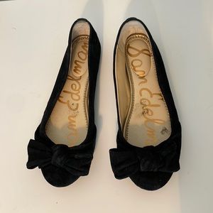 Sam Edelman franny bow flat suede black